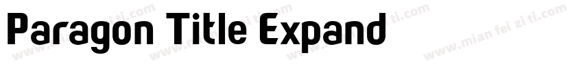 Paragon Title Expand字体转换